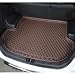 Alfombrilla de Cuero Artificial para Maletero de Coche, Alfombrilla Protectora de Alfombra Impermeable Personalizada para Hyundai Santa Fe 7 Plazas 2019, Accesorios Interiores,Coffee