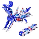 vixiwi Collision Transforming Dinosaur Car Toys,2 in 1 Magnetic Cars Collision Transform into Dino Toys,Car Robot for Boys Girls Toy Age 2-12, Christmas Birthday Gift (Golden Dinosaur)
