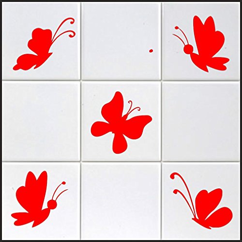 Pegatina Promotion S.L 10 x mariposas pegatinas en aproximadamente 10 cm de lámina de alto rendimiento, para azulejos, coches, paredes y todas las superficies lisas, adhesivos BD para azulejos,