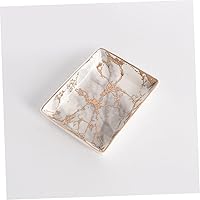 Vista 9 de PACKOVE Ceramic Trinket Tray Bandejas Decorativas Jewelry Trays Decor Tray Earring Tray Garnish Tray Decorative Serving Tray Ring Tray for Jewelry