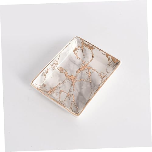 Miniatura 9 de PACKOVE Ceramic Trinket Tray Bandejas Decorativas Jewelry Trays Decor Tray Earring Tray Garnish Tray Decorative Serving Tray Ring Tray for Jewelry