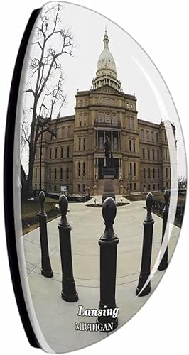 Miniatura 2 de Lansing Michigan State Capitol Michigan USA - Imán para nevera, regalo de viaje, colección de recuerdo, cristal 3D