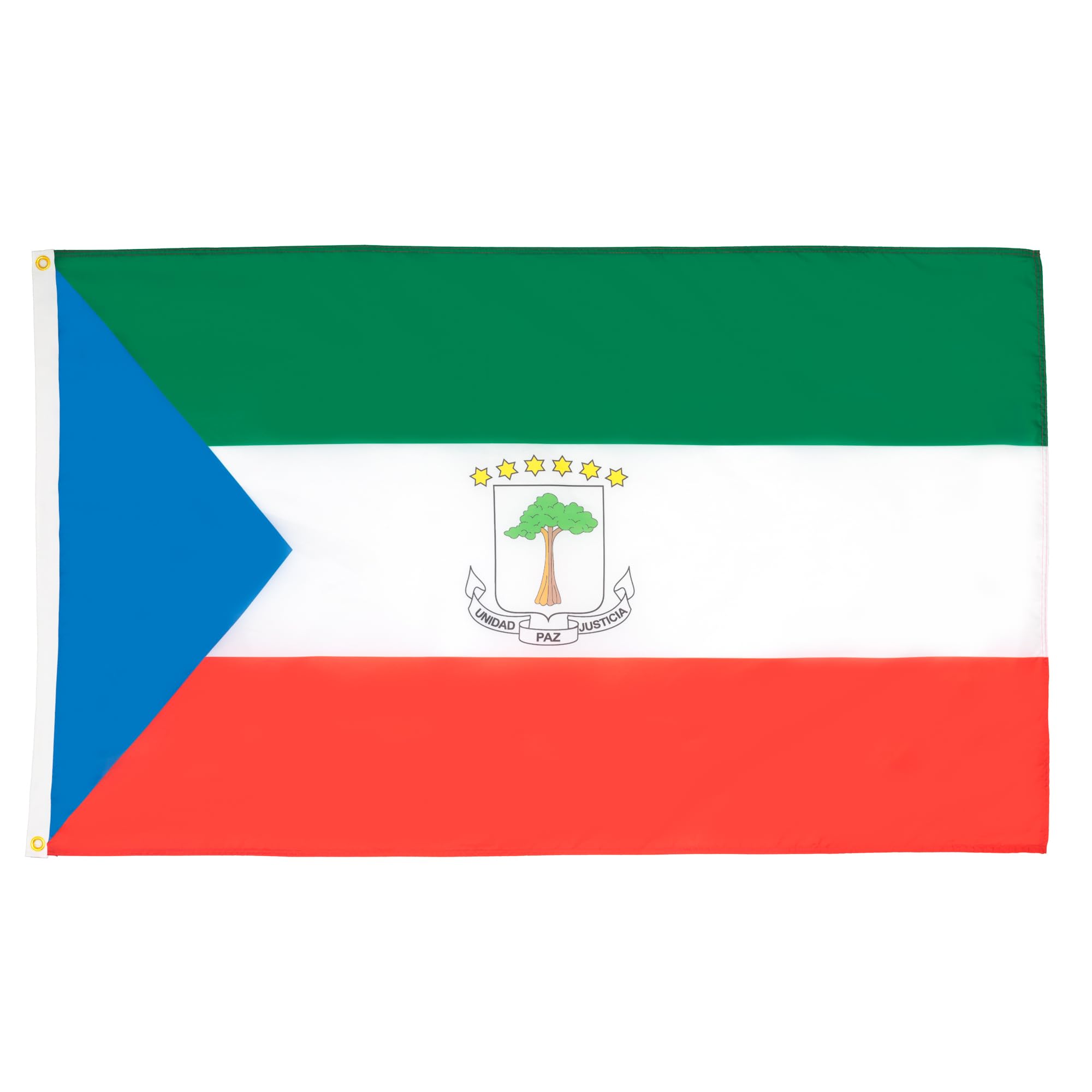 AZ FLAG - Set of 5 Equatorial Guinea Flags – 150 x 90 cm – Equatorial Guinea Flag 100% Polyester with Integrated Metal Eyelets — image 1