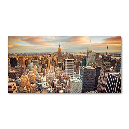 Dosseret en verre de sécurité trempé Tulup cuisine 100x50cm New York beige