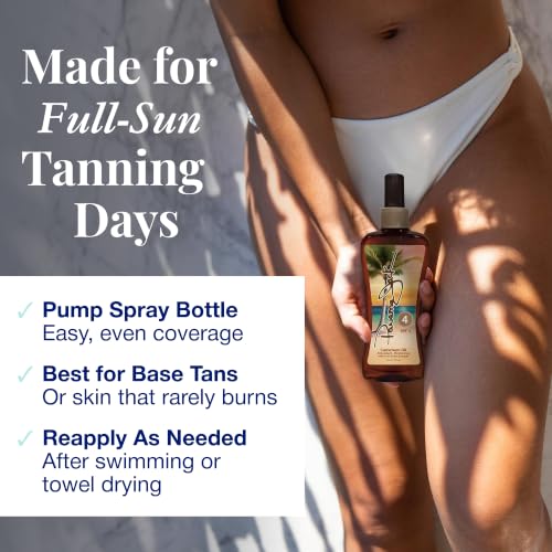 Image of Panama Jack Sunscreen Tanning Oil - SPF 4, PABA, Paraben, Gluten & Cruelty Free, Antioxidant Formula with Exotic Oils and Fruit & Nut Extracts, 8 FL OZ (Pack of 2)