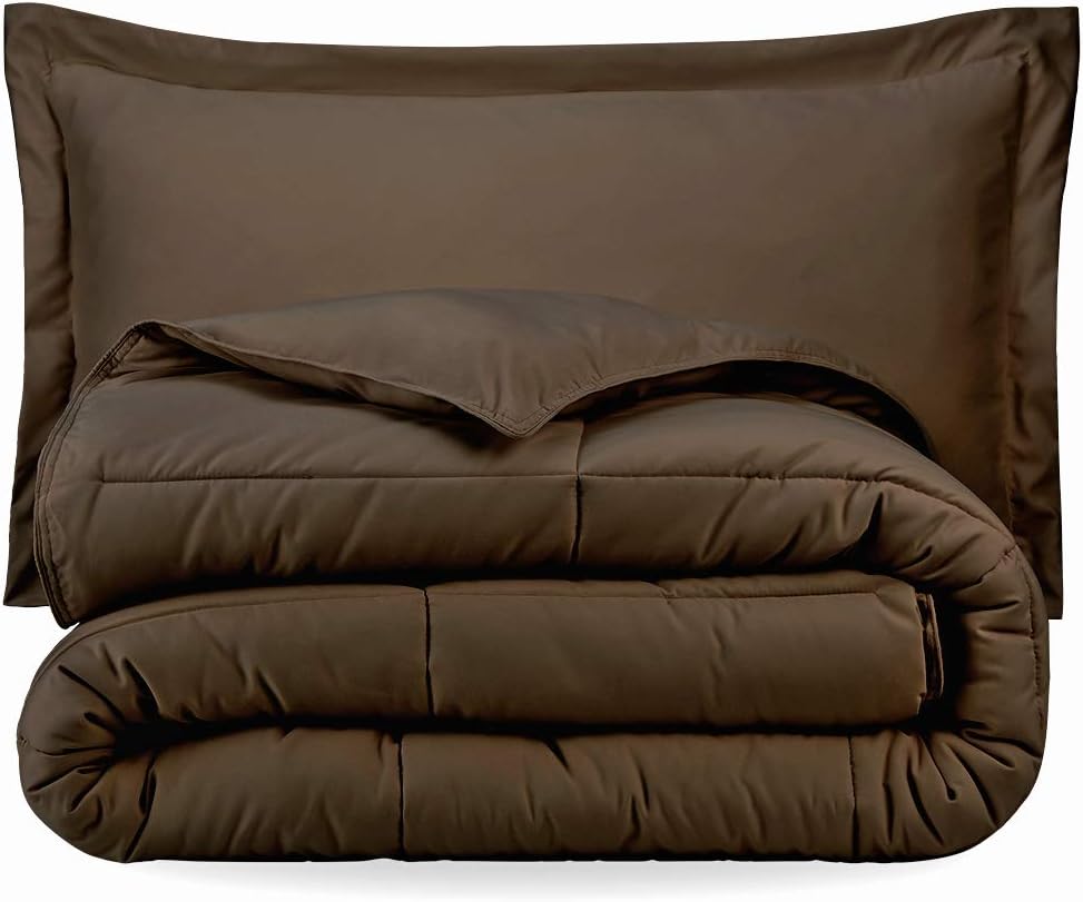 Chocolate Twin Extra Long Down Alternative Comforter Set by