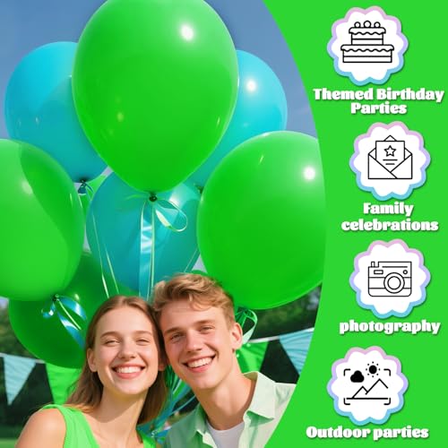 Image of 32 Pack 18 Inch Light Green Latex Balloons - Organic Baby Shower, Spa Party & Spring Decor