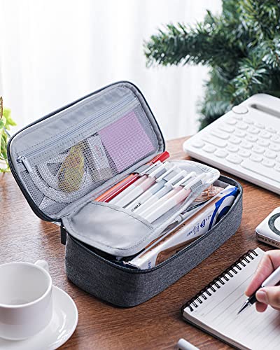 Image of YOKUMA Pencil Case,Large Capacity Pencil Pouch,Aesthetic Zipper Pencil Box, Back to School Supplies for College Student Teen Adults,Travel Essentials,Electronic Cable Organize