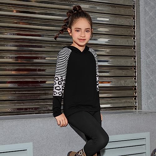 Perfashion Girls Long Sleeve Shirt Hoodie Active Tee Pullover Top with Thumb Hole Workout Running 6-15Years3