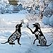 WONDER GARDEN Metal Dog Decor for Outside - 2 Pack Garden Stakes Decorative, Black Dog Silhouette Statues Lawn Ornaments Yard Patio Decor Women Men Mom Gifts
