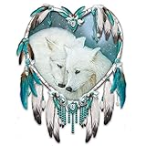 The Bradford Exchange Native American-Style Wolves Kindred Spirits Wall Decor Dreamcatcher