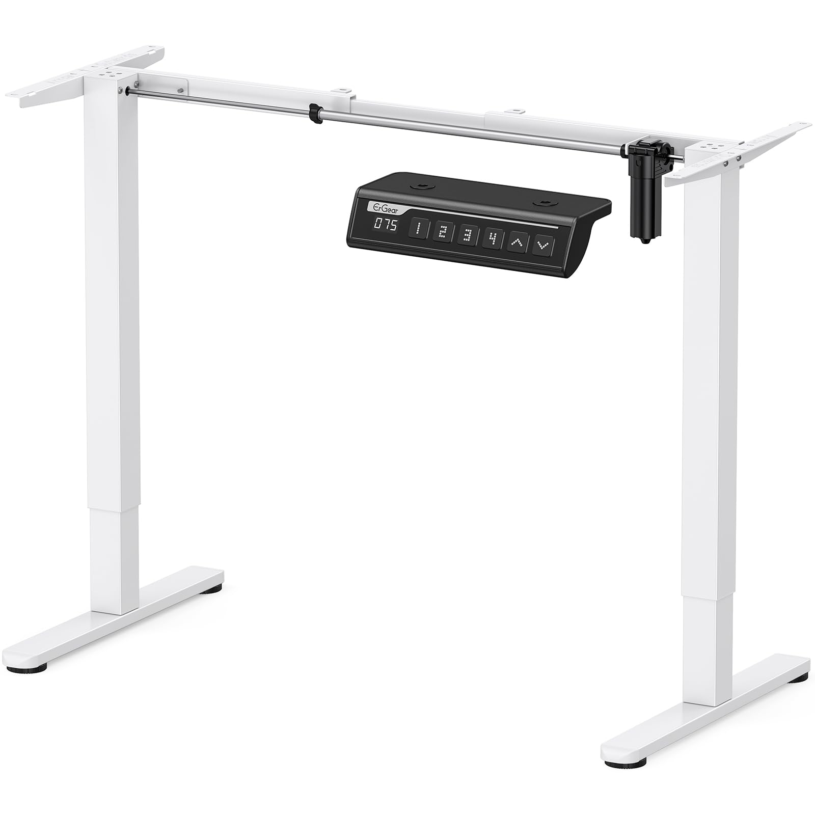 ErGear Höhenverstellbarer Schreibtisch Gestell mit 4 Memory-Steuerung | Höhenverstellbar Tischbeine, Ergonomische Stehpult Basis, robustes Stahlgestell, einfache Montage, 4 Memory-Steuerung