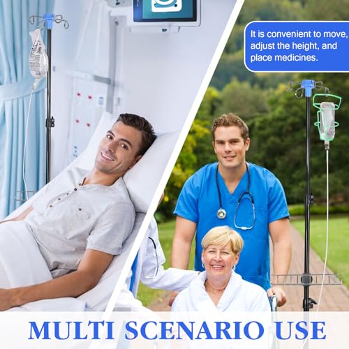Poste IV plegable portátil y ajustable para el cuidado del hogar 6