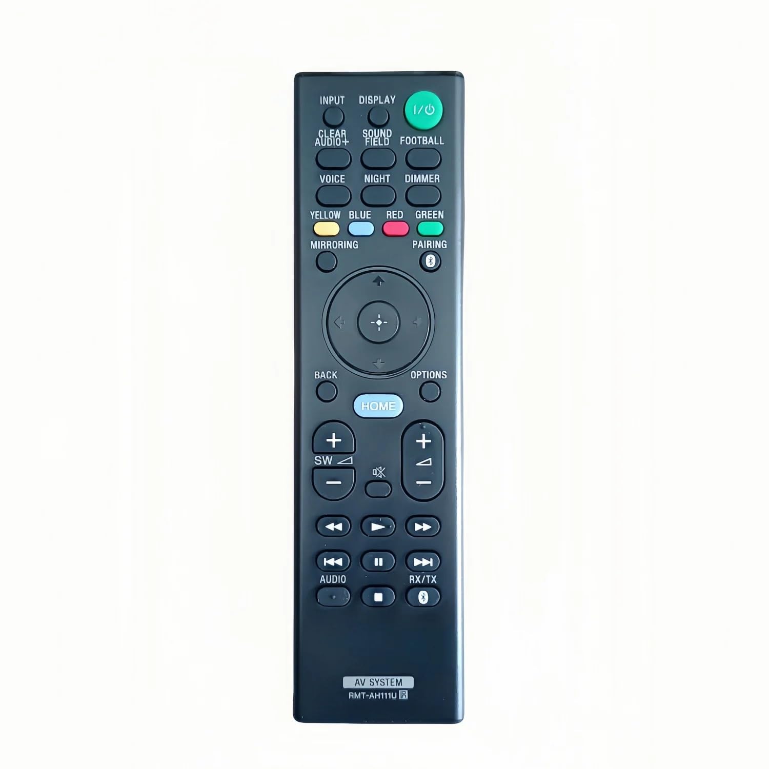 Télécommande RMT-AH111U for Barre de Son HT-RT5 HT-ST9 SA-RT5 SA-WRT5 SA-ST9 SA-SLRT5 SA-SRRT5 SA-WST9, 1 pièce