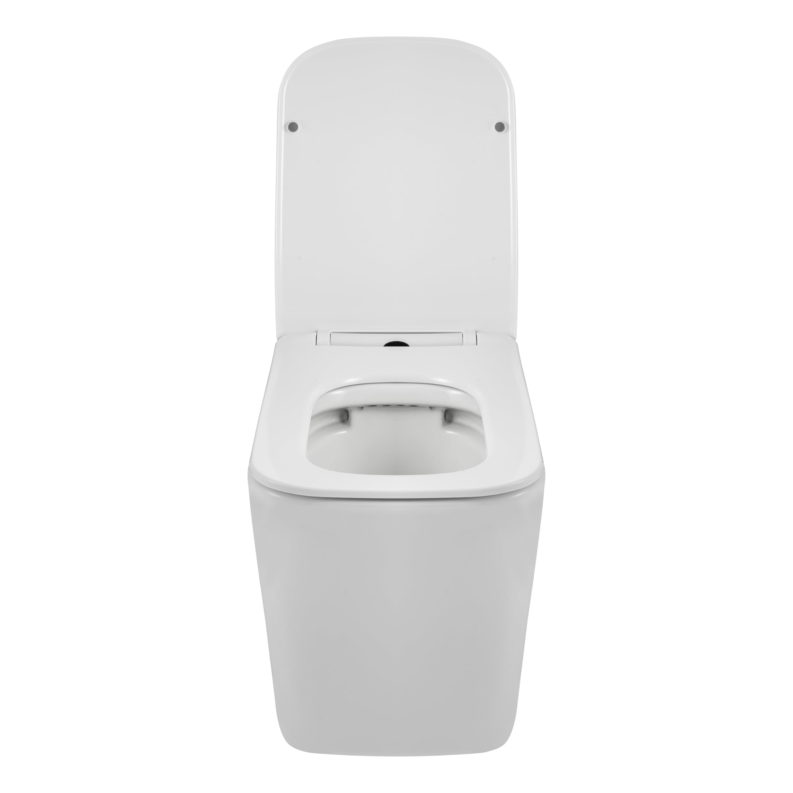 AquaUno wisząca muszla klozetowa bez obramowania Premium biała – designerska toaleta Rimless z ceramiki sanitarnej z miękkim domykaniem i systemem Quick Release z duroplastu, ukryte mocowanie, w