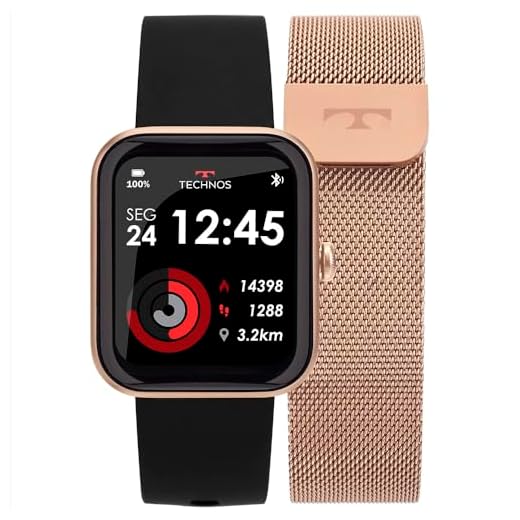Smartwatch Technos Unissex Preto/Rosê Connect MAX TMAXAC/5J