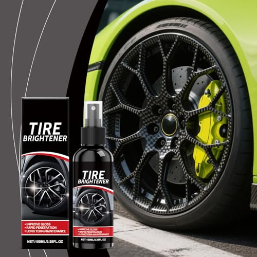 Brillantina per Cerchi | 100 ml Lucidante E Trattamento Per Gomme,Lucidante per Pneumatici - Per Protezione Duratura e Lucentezza con Aspetto Come Nuovo ed Effetto Nero per Camion e Motocicli