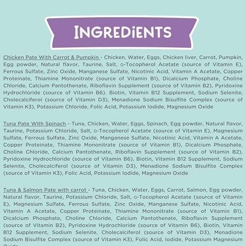 Image of LOVE, NALA - Natural Adult Cat Wet Food - Pate Variety Pack - Tuna, Chicken, Tuna and Salmon - Grain Free, Non-GMO, Fiber Blend, Minerals, Vitamins - 12 Pack 2.1 lbs.