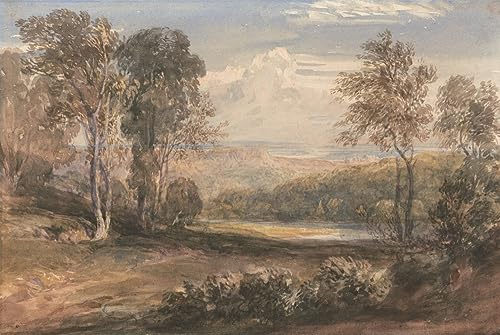 Impression d'affiches On the Wye par David Cox pour décoration murale de salon chic