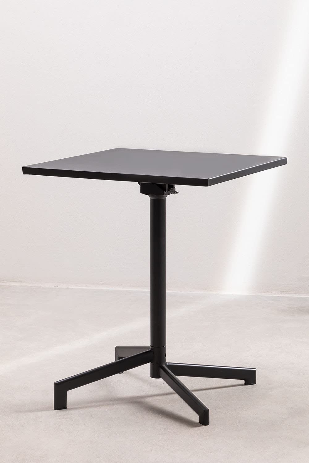 SKLUM Table de Bar Pliante et Convertible en 2 Hauteurs en Acier (60x60 cm) Dely Noir