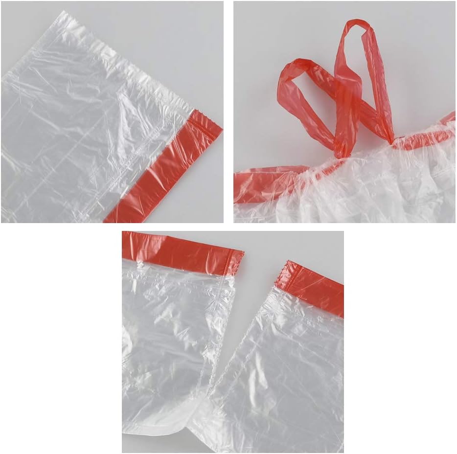 10 Gallon Garbage Bags Drawstring, Clear Kitchen Trash Bags, 108 Counts