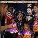 Coluans Halloween Party Favors for Kids Adults 25Pcs Gifts Halloween Treats LED Light Up Rings Flash Rings Glow In The Dark Party Supplies Goodie Non Candy Bag Filler Prizes Decorations NEW VERSION
