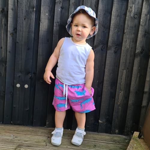 uideazone Boys Swim Trunks 3D Funny Print Surfing Board Shorts Quick Dry UPF 50+ Swimsuit Beachwear with Mesh Lining 2-12T3