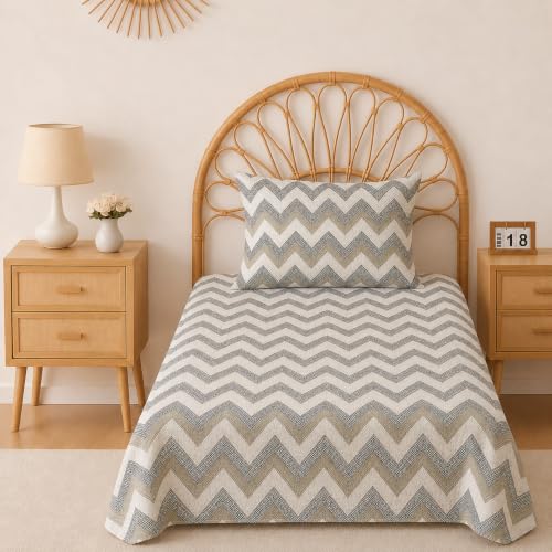 Image of BSB HOME 240 TC Premium Cotton Bedsheet, Soft Breathable Comfortable Floral Printed Bed Sheet, Elegant Durable Bedding for Bedroom, Easy Care Bedsheet