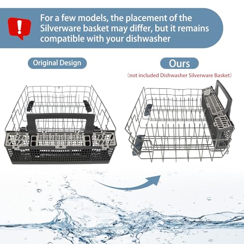 Image of WD28X34744 WD28X26099 Dishwasher Lower Rack Compatible with GE Dishwashers | Replaces WD28X24396,WD28X22659,WD28X28918. Fits Models GDF510PSR3SS, GDF510PSM0SS, GDF510PSMOSS, GDF535PSR0SS, GDF510PSR6SS