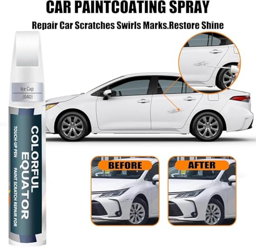 Image of DUNGRANI 2 In 1 White Car Scratch Remover Touch Up Paint Pen | Quick Dry Automotive Paint for Minor, Deep Scratches, Chips & Scuffs | Easy Applicator for Cars & Bikes (Real White)