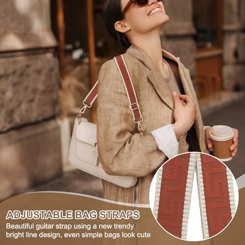 Image of PATIKIL Purse Strap, Adjustable Crossbody Bag Straps Wide Shoulder Strap Universal Replacement Shoulder Bag Belt for Women's Handbags Canvas Satchels Bag Backpack, Brown