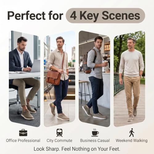Image of Jeeeun Men's Dress Shoes Casual Knit Sneakers Lightweight Comfortable