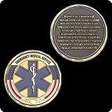 REZAJDUIE Pièce commémorative Services médicaux d'urgence pièce EMS Souvenir de première réponse plaqué Argent Collection pièce commémorative d'art