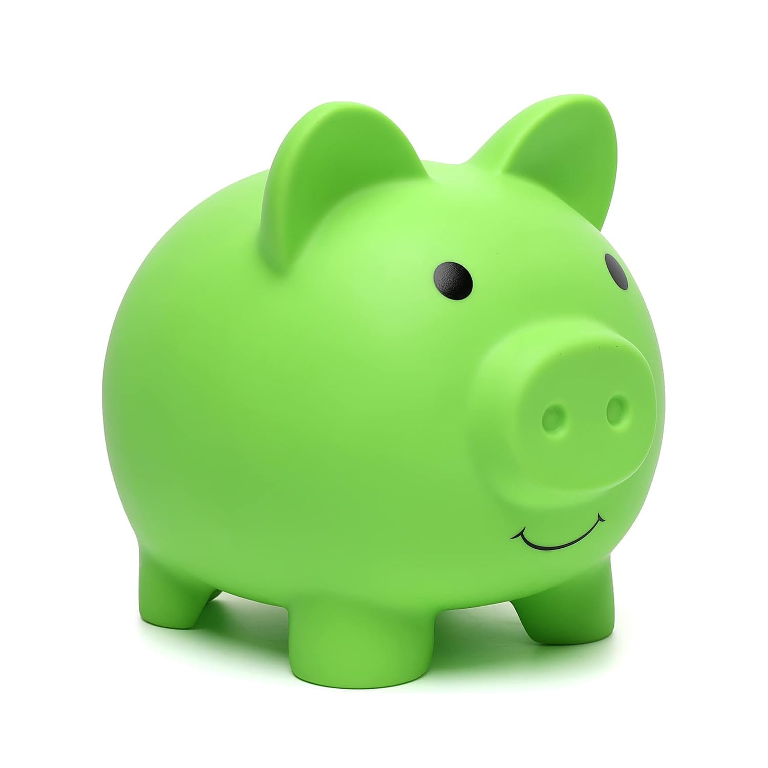 Piggy Bank, Coin Bank for Boys and Girls, Children's Plastic Shatterproof Money Bank(Green, Medium)