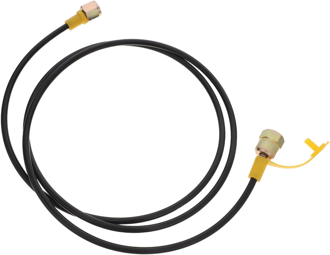 Hydraulic Pressure Gauge for Accurate Pressure Monitoring Extension Hose 1.6m Rubber and Steel Construction and Leak Prevention in Industrial Equipment and Production Environments