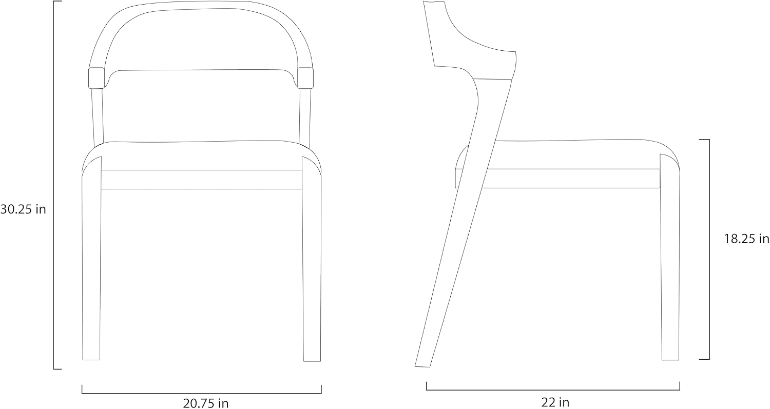 Rasmus Dining Side Chair - Rustic Walnut
