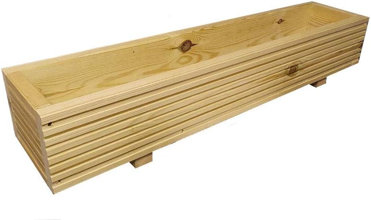 Wooden Garden Planter Trough Hand Made with Tanalised Wood in Various lengths and Widths - Customs (90cm x 17cm x 20cm)