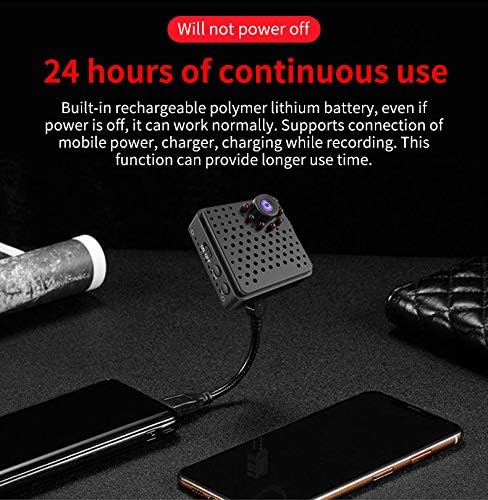 Miniatura 6 de Enzemit Mini cámara WiFi HD 1080 p inalámbrica completa seguridad micro videocámara batería, visión nocturna detección de movimiento AP hotspot