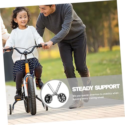 Ruedas de Entrenamiento GALPADA con Luz LED para Bicicleta, Ruedas Auxiliares Negras Resistentes al Desgaste y Reemplazables para Principiantes miniatura 7