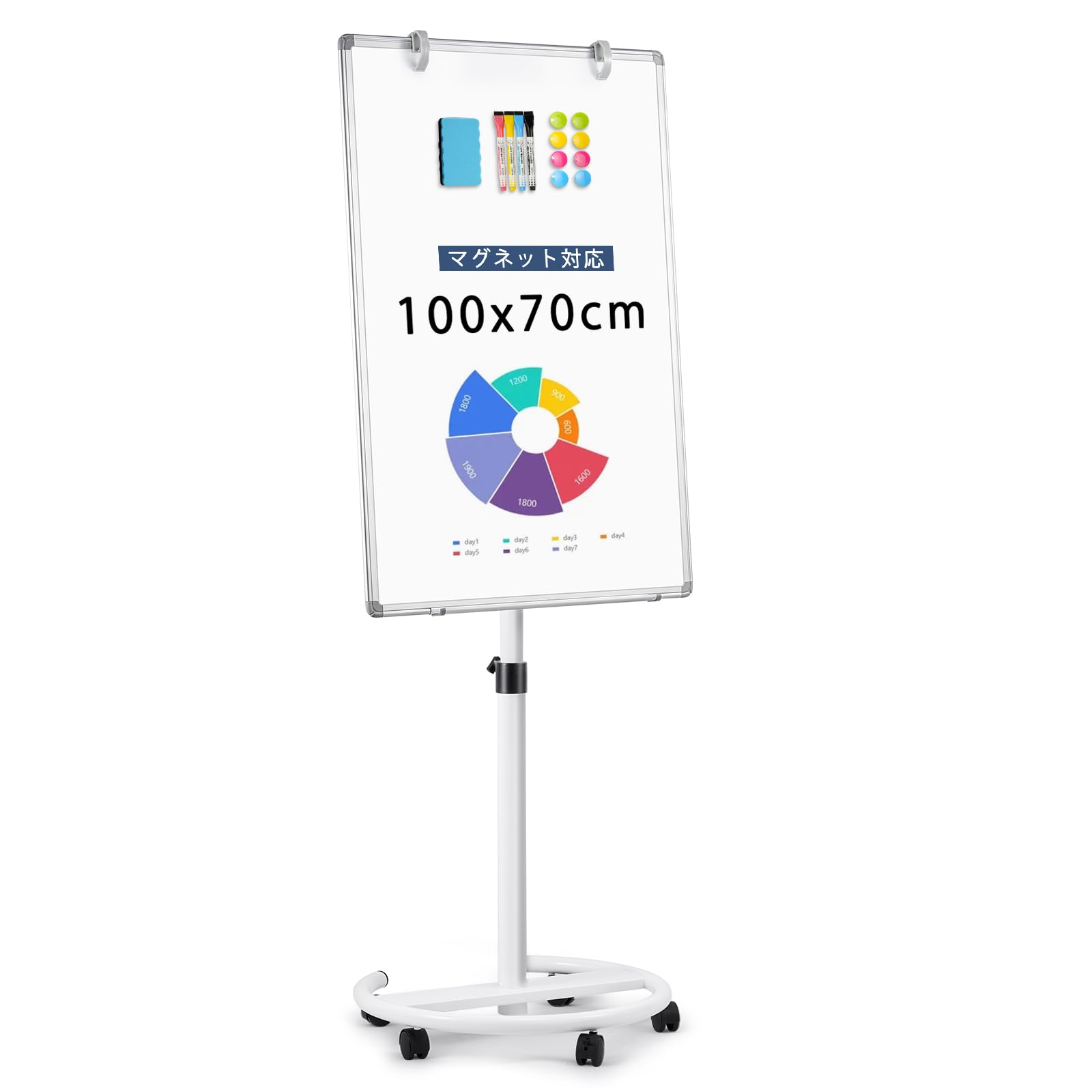 【人気商品】ホワイトボード 脚付き 70x100cm 縦長 キャスター付き 高さ Amazon.co.jp: Walspax ホワイトボード 脚付き 70x100cm 縦長