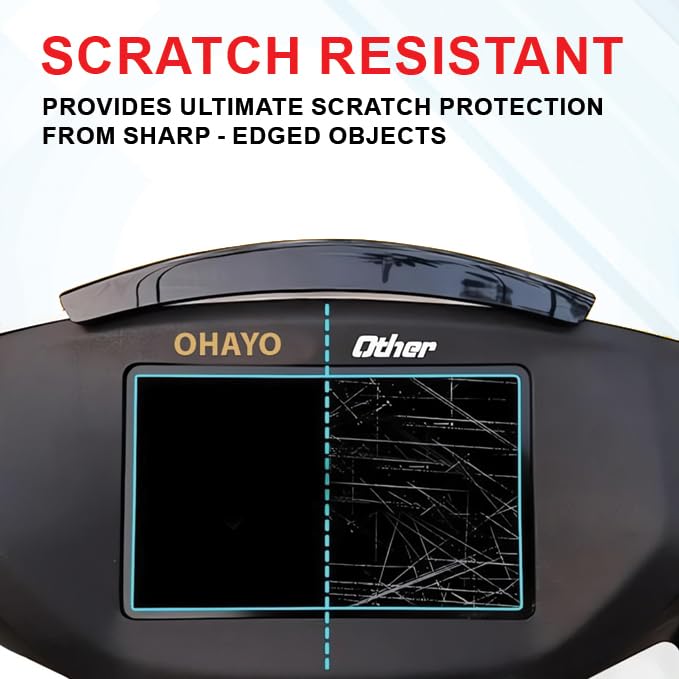 Image of OHAYO 9H Hard Screen Protector for Ather 450X, 450 Plus, Ather Apex, Gen 3 & Rizta 7-Inch TFT Display | Scratch Resistant, Military Strength, HD Clear, Bubble-Free | Not Tempered Glass Screen Guard with Easy Installation Kit