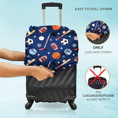 Image of Nasher Miles Polyester Protective Luggage Cover Set of 2 (Medium-Large) - Sports
