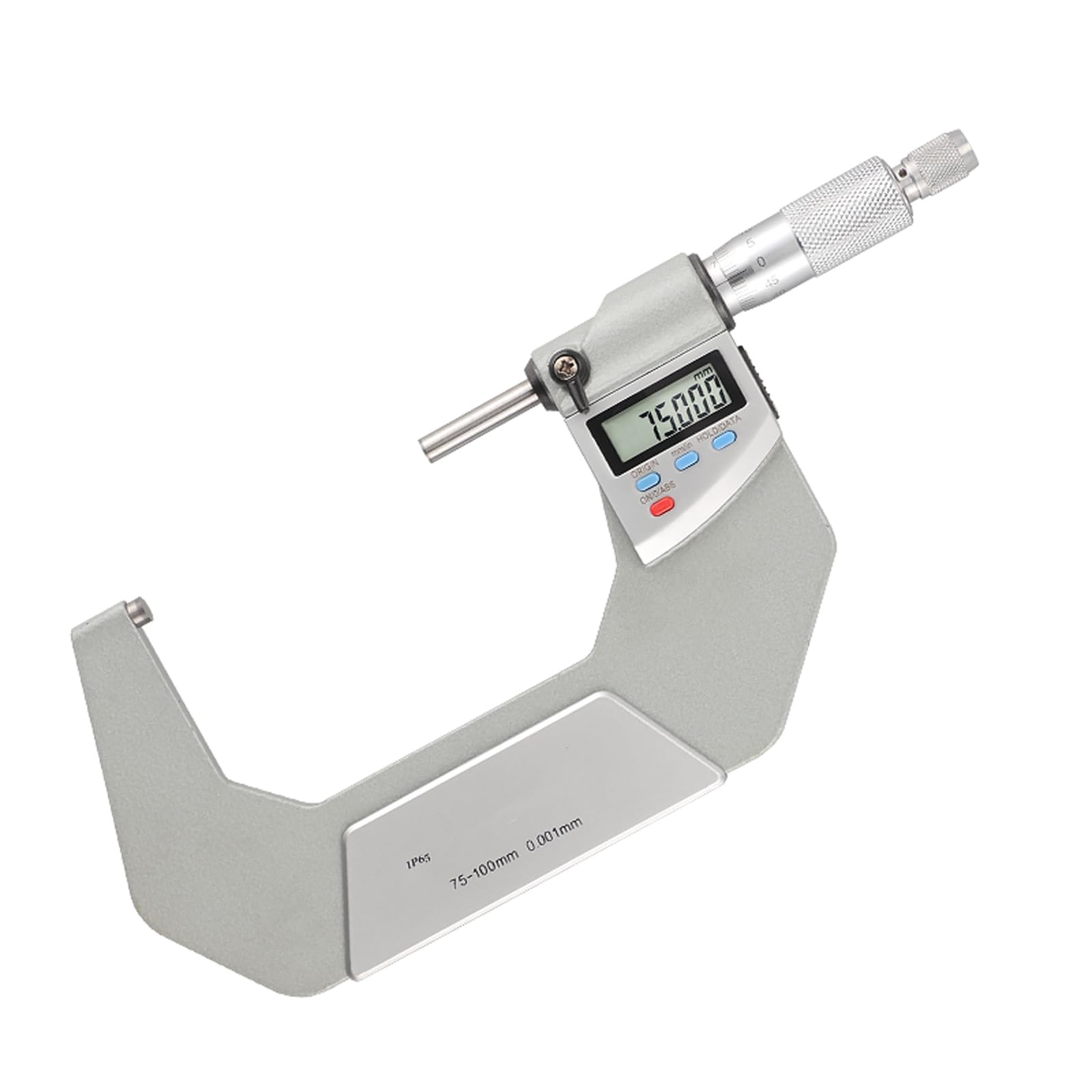 IP65 zestaw mikrometrów cyfrowych, 0-100 mm, elektroniczny zestaw śrub do mierzenia kabłąkowego ze stali nierdzewnej, wodoszczelny, do obróbki CNC i warsztatu, precyzyjny miernik do pomiaru