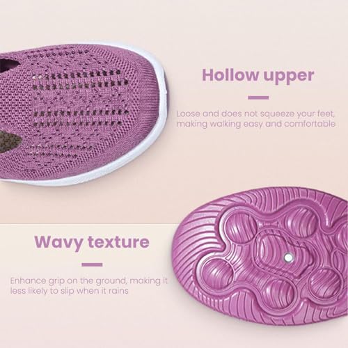 Inspireuplift Shoes for Women, Summer Breathable Non-Slip Soft Sole Elderly Shoes, Women's Casual Orthopedic Walking Flats for Middle-Aged and Seniors4