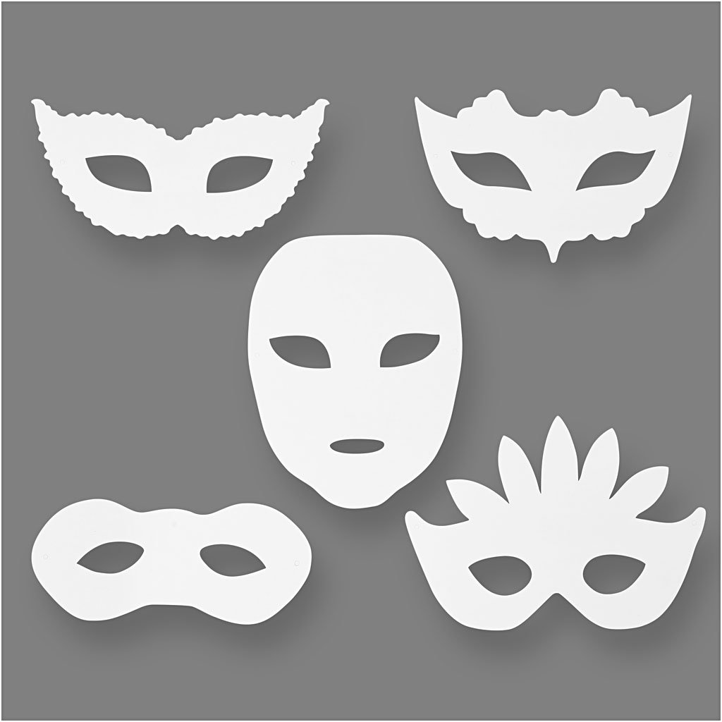 Teach Me Carnival Mask, 16 Pack, 8.5-19 cm H, 15-20.5 cm W, 230 g, Unisex-Multiaged