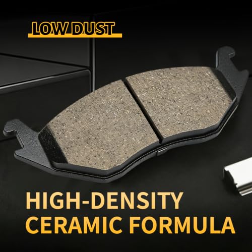 Image of Ceramic Rear Brake Pads Compatible with 2007-2009 Chrysler Aspen;For Select Dodge Durango /Ram 1500;2003 Dodge Ram 1500 Van;2011-2018 Ram 1500;2019-2023 Ram 1500 Classic(D967)