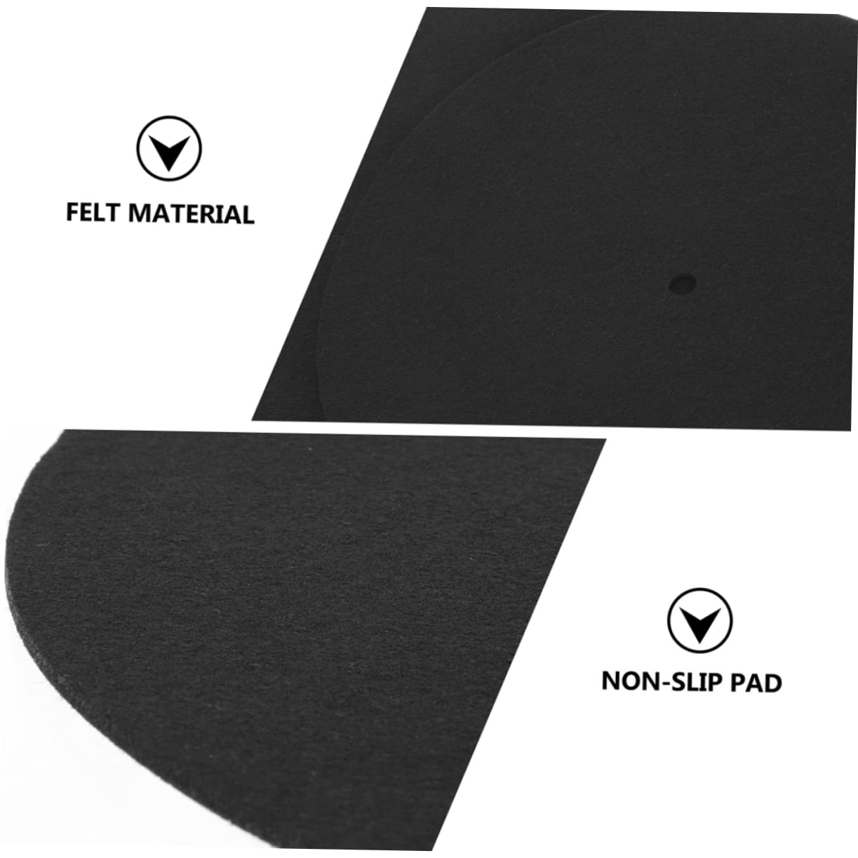 Alasum 6piezas Alfombrillas De Protección Para Discos De Vinilo De Unidades Antiestáticas Fieltro Reducción De Vibraciones y Ruido Para Tocadiscos
