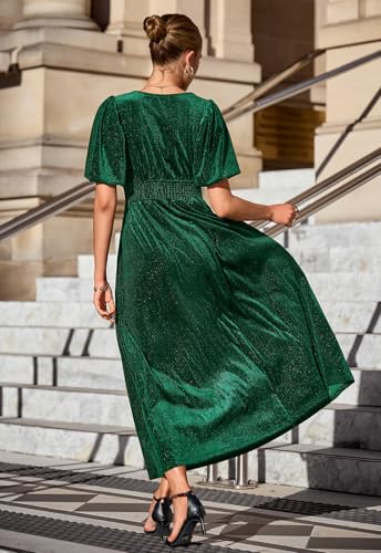 Image of Maxigerui Women's Velvet Maxi Dress Formal Dresses for Wedding Guest Dress