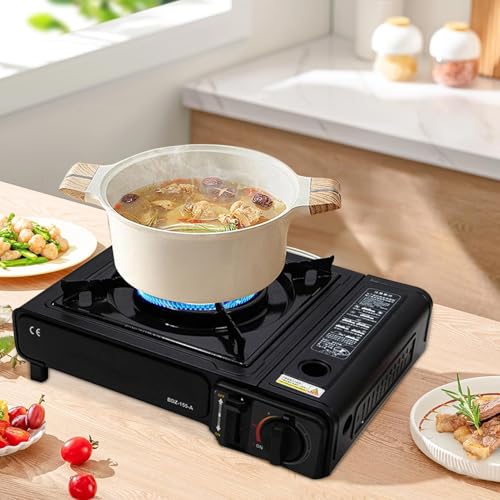 Propanofen für den Innenbereich | Tragbarer Ofen für Camping und Wandern, automatische Zündung, widerstandsfähig und präzise Temperaturregelung für das Kochen im Freien, zu Hause, im Freien-3