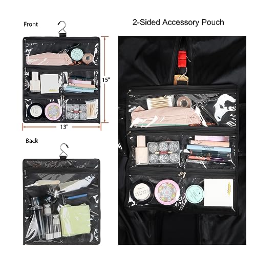 Univivi Large Dress Carrier, 60" Garment Bag with Accessory Pouch, Dress Bags with Adjustable Handles - Image 4